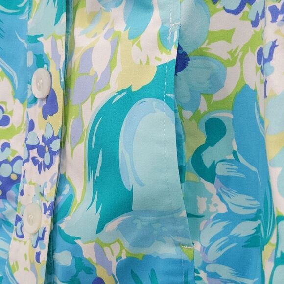 3 For$20 Appleseeds Petite Jacket Blue/Green Floral Print size 8P - Picture 4 of 8